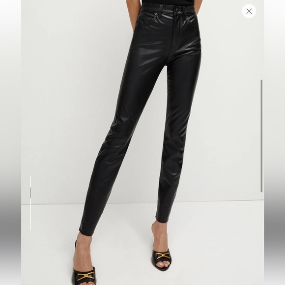 Veronica Beard Debbie Vegan Leather Skinny Pant - Picture 1 of 7